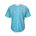 French Bulldog Faces Pattern Print Men's Baseball Jersey