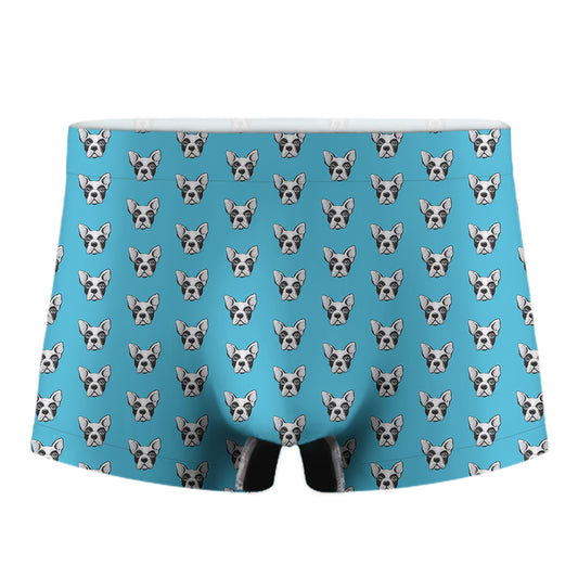 French Bulldog Faces Pattern Print Men's Boxer Briefs