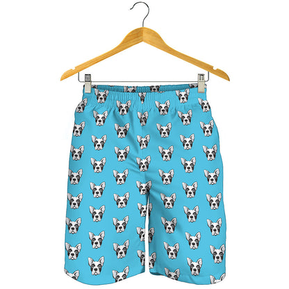 French Bulldog Faces Pattern Print Men's Shorts