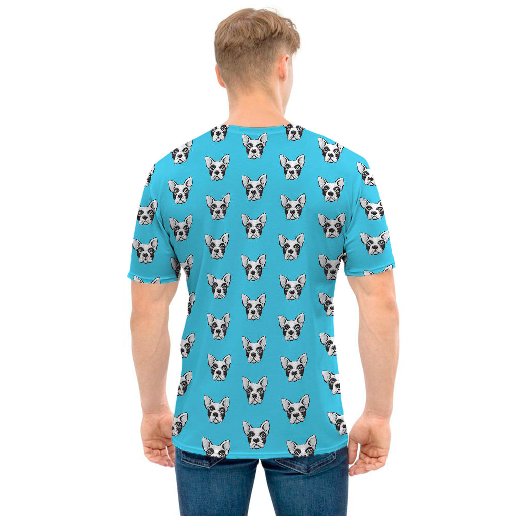 French Bulldog Faces Pattern Print Men's T-Shirt
