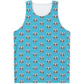 French Bulldog Faces Pattern Print Men's Tank Top