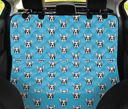French Bulldog Faces Pattern Print Pet Car Back Seat Cover