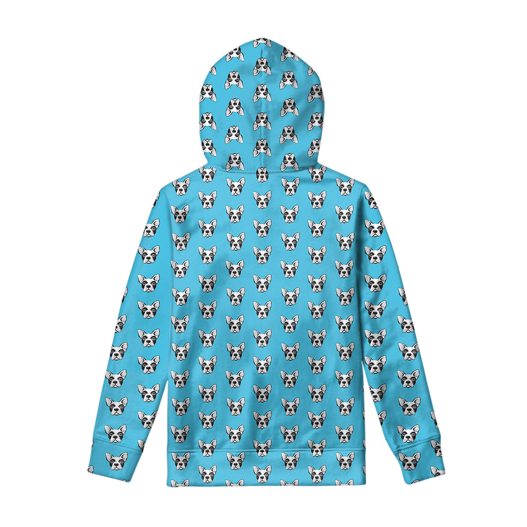French Bulldog Faces Pattern Print Pullover Hoodie