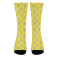 French Bulldog Puppy With Baseball Print Crew Socks
