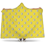 French Bulldog Puppy With Baseball Print Hooded Blanket
