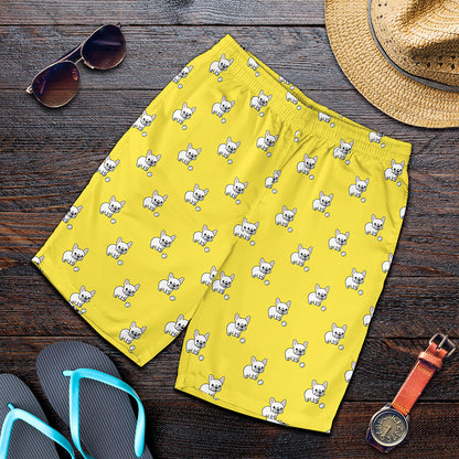 French Bulldog Puppy With Baseball Print Men's Shorts