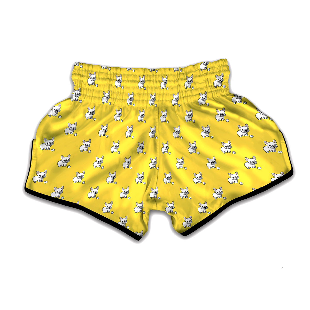 French Bulldog Puppy With Baseball Print Muay Thai Boxing Shorts