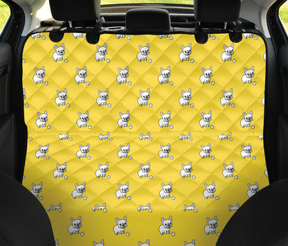 French Bulldog Puppy With Baseball Print Pet Car Back Seat Cover