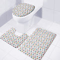 French Bulldog Reading Book Print 3 Piece Bath Mat Set