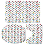 French Bulldog Reading Book Print 3 Piece Bath Mat Set