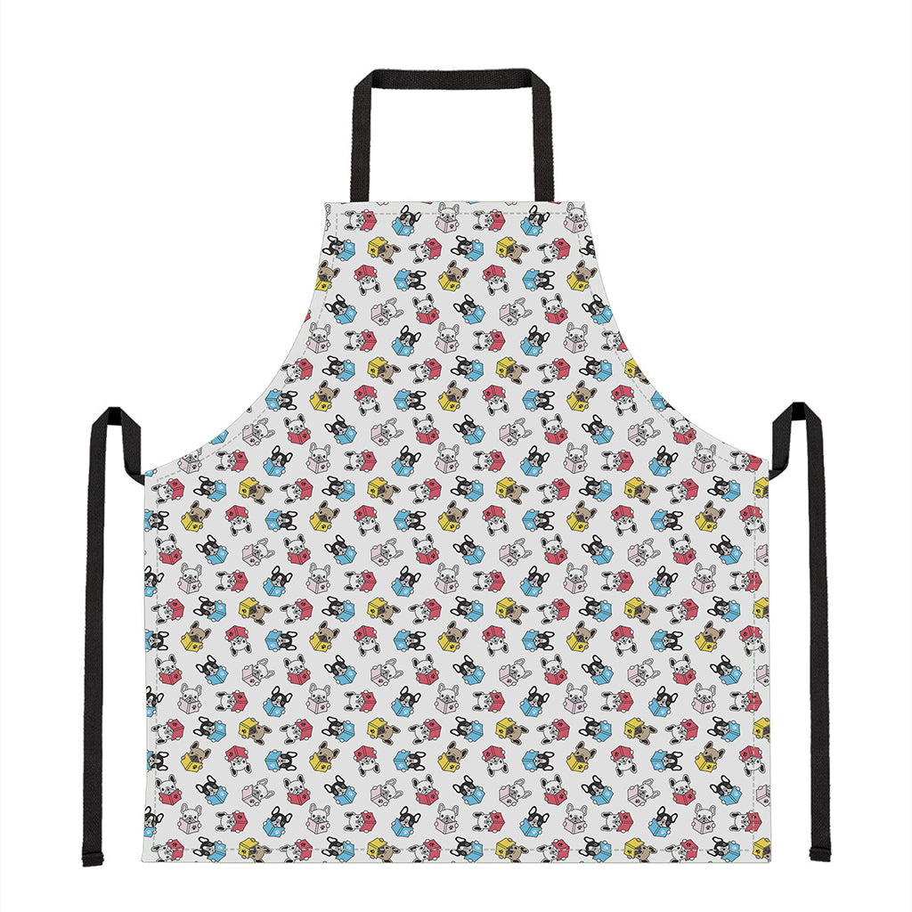 French Bulldog Reading Book Print Apron