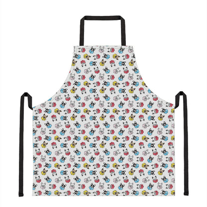 French Bulldog Reading Book Print Apron