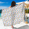 French Bulldog Reading Book Print Beach Sarong Wrap