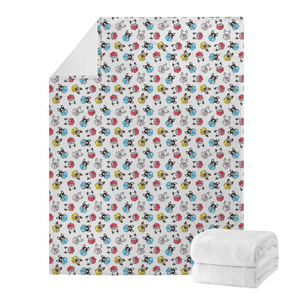French Bulldog Reading Book Print Blanket