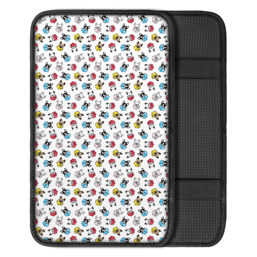 French Bulldog Reading Book Print Car Center Console Cover