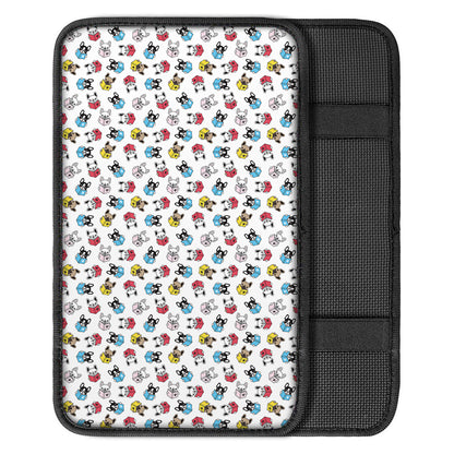 French Bulldog Reading Book Print Car Center Console Cover