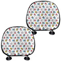French Bulldog Reading Book Print Car Headrest Covers