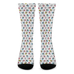 French Bulldog Reading Book Print Crew Socks