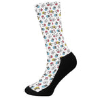 French Bulldog Reading Book Print Crew Socks