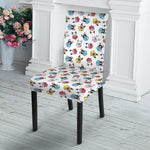 French Bulldog Reading Book Print Dining Chair Slipcover