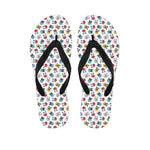 French Bulldog Reading Book Print Flip Flops