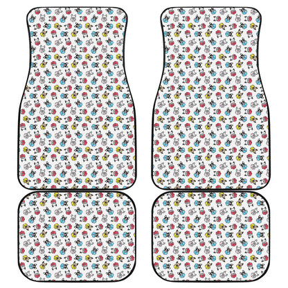 French Bulldog Reading Book Print Front and Back Car Floor Mats