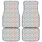 French Bulldog Reading Book Print Front and Back Car Floor Mats