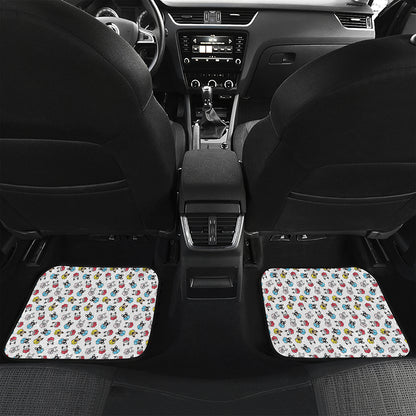 French Bulldog Reading Book Print Front and Back Car Floor Mats