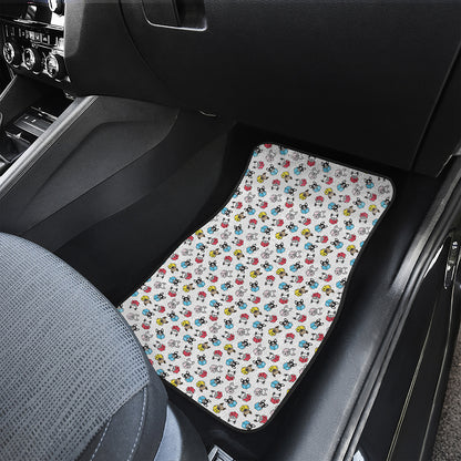 French Bulldog Reading Book Print Front and Back Car Floor Mats