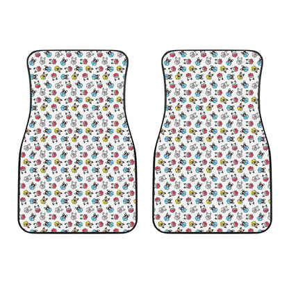 French Bulldog Reading Book Print Front Car Floor Mats