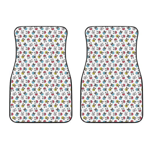 French Bulldog Reading Book Print Front Car Floor Mats