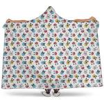 French Bulldog Reading Book Print Hooded Blanket