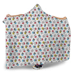 French Bulldog Reading Book Print Hooded Blanket