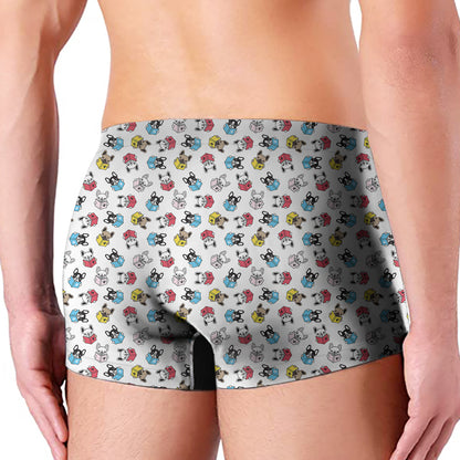 French Bulldog Reading Book Print Men's Boxer Briefs