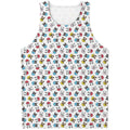 French Bulldog Reading Book Print Men's Tank Top