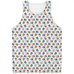 French Bulldog Reading Book Print Men's Tank Top