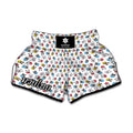 French Bulldog Reading Book Print Muay Thai Boxing Shorts