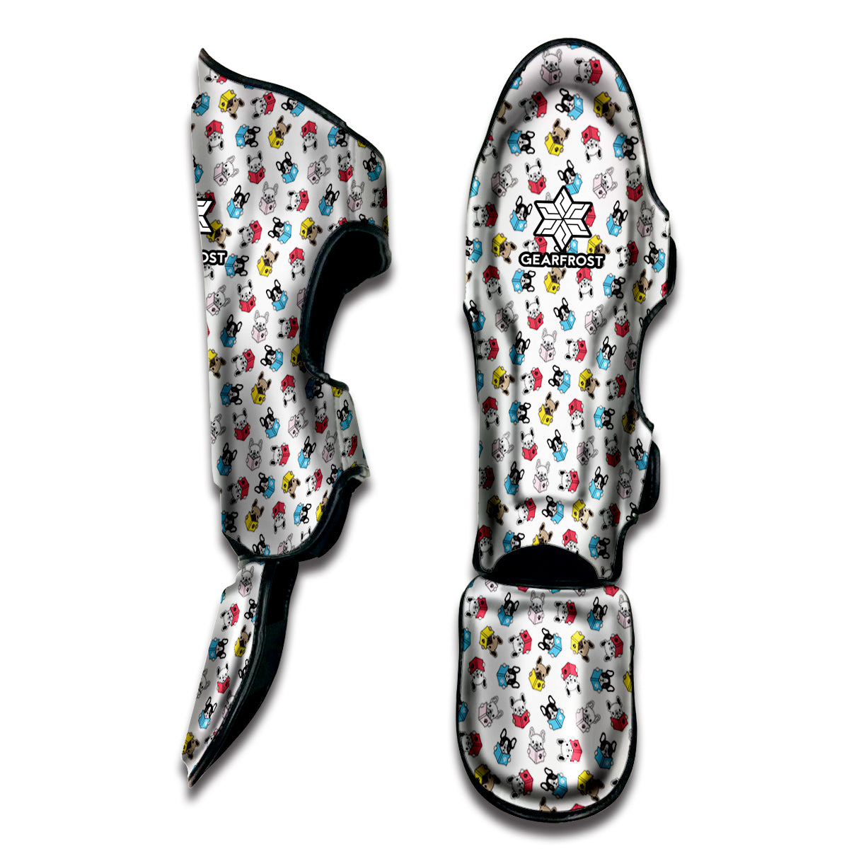 French Bulldog Reading Book Print Muay Thai Shin Guard
