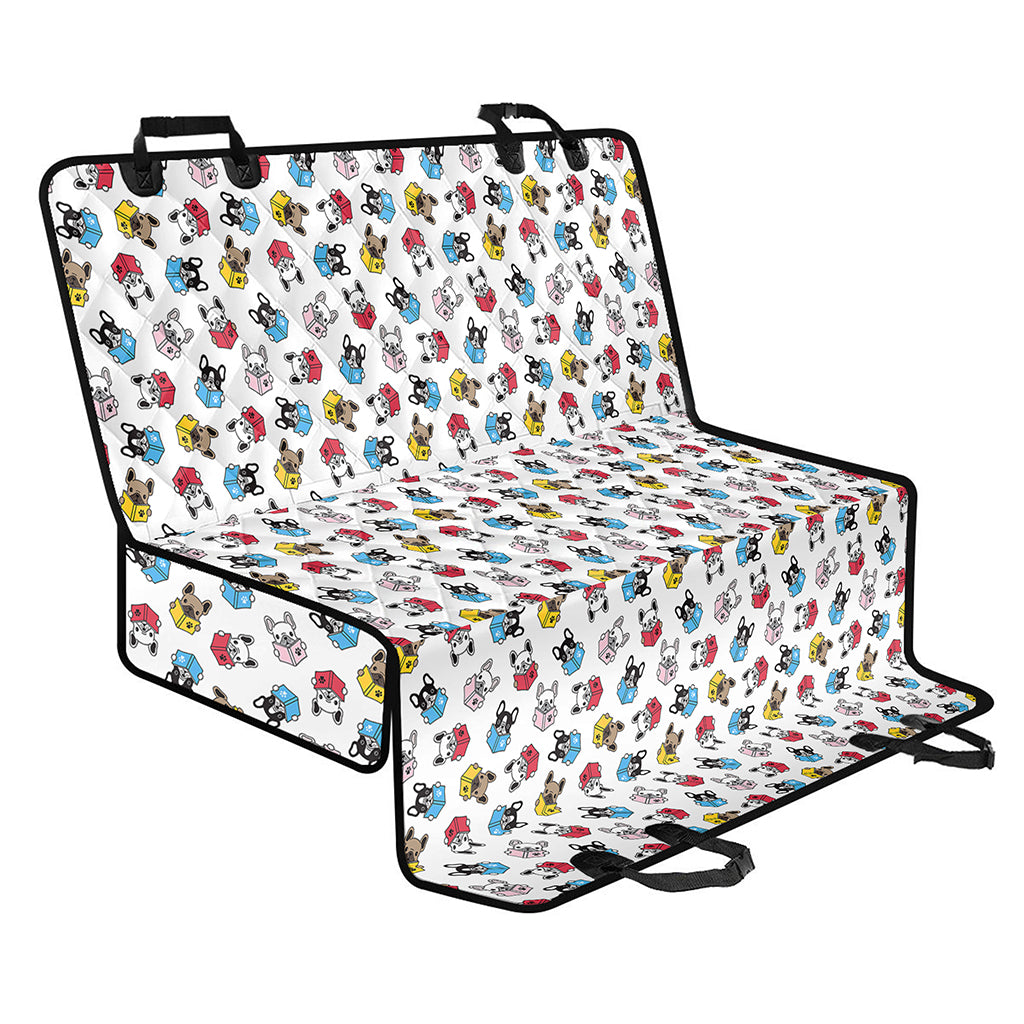 French Bulldog Reading Book Print Pet Car Back Seat Cover