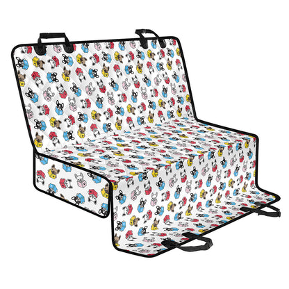 French Bulldog Reading Book Print Pet Car Back Seat Cover