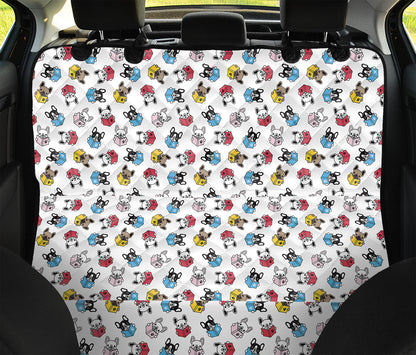 French Bulldog Reading Book Print Pet Car Back Seat Cover