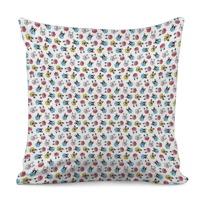 French Bulldog Reading Book Print Pillow Cover