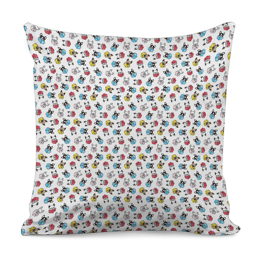 French Bulldog Reading Book Print Pillow Cover