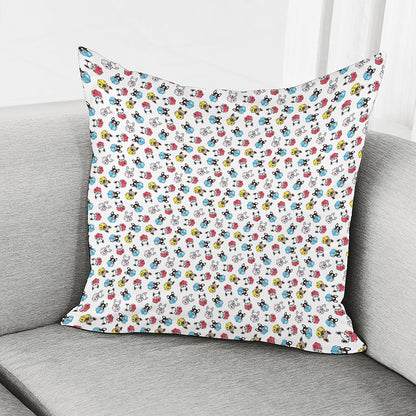 French Bulldog Reading Book Print Pillow Cover