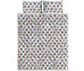 French Bulldog Reading Book Print Quilt Bed Set