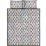 French Bulldog Reading Book Print Quilt Bed Set