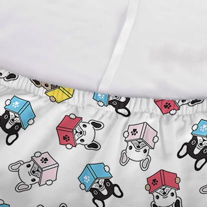 French Bulldog Reading Book Print Sofa Cover
