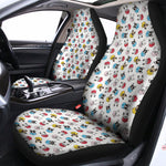 French Bulldog Reading Book Print Universal Fit Car Seat Covers
