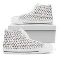 French Bulldog Reading Book Print White High Top Sneakers
