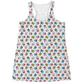 French Bulldog Reading Book Print Women's Racerback Tank Top